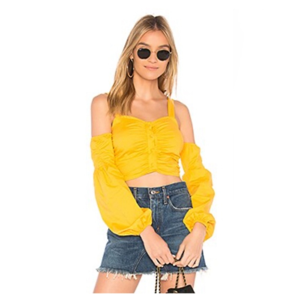 TULAROSA Charlie Top in Marigold Size M from REVOLVE